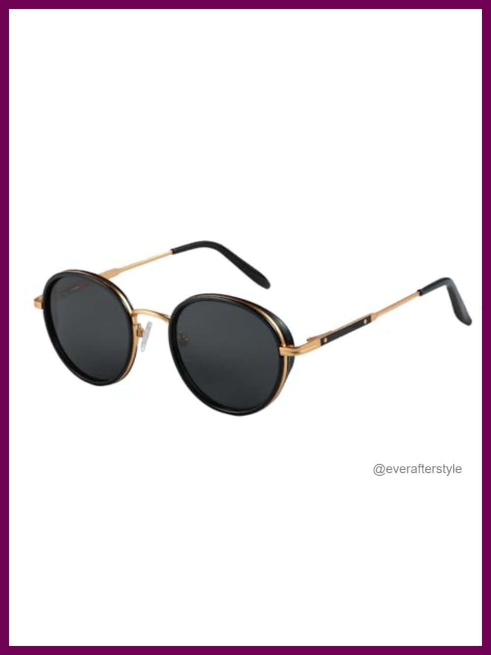 Round Polarized Steampunk Sunglasses Metal Frame UV400 Unisex Vintage